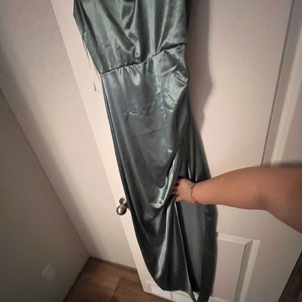 Windsor Satin Gown - Teal